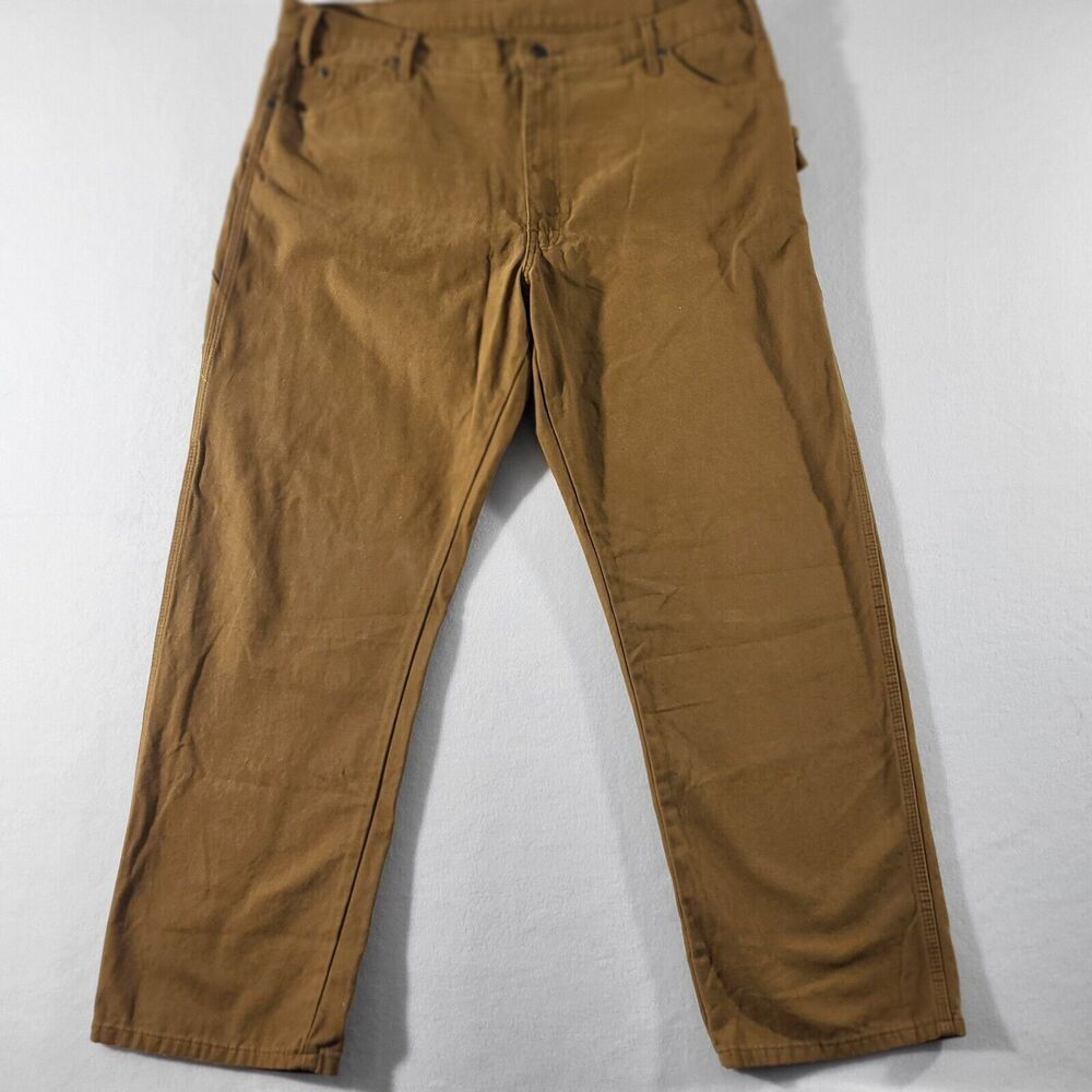 Dickies carpenter jeans mens 44x30 relaxed fit straight leg new tags brown
